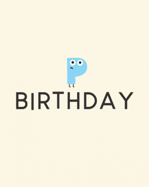 Happy Birthday America Fun Colorful Text Art GIF