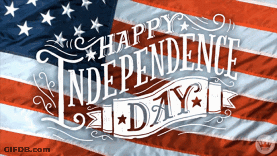 Happy Birthday America Independence Day Graphics Arts GIF