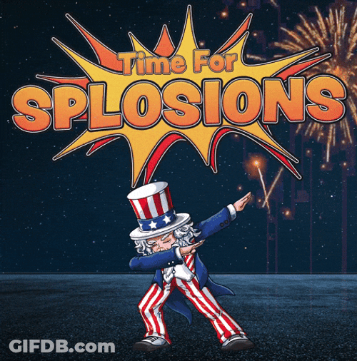 Happy Birthday America Uncle Sam Dab Dance GIF