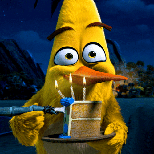 Happy Birthday Angry Bird Chuck GIF