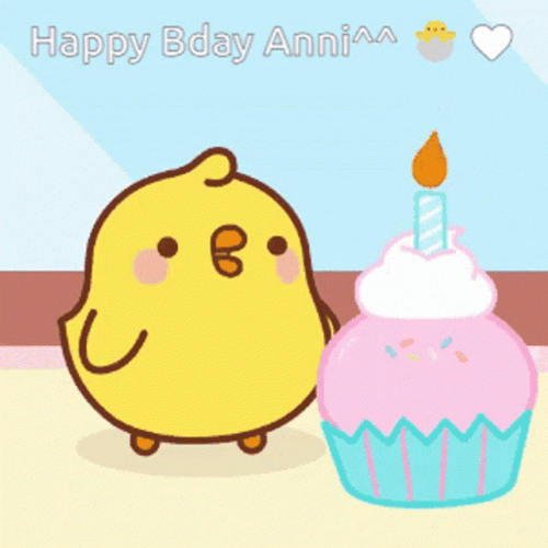 Happy Birthday Animated Blowing Candle GIF