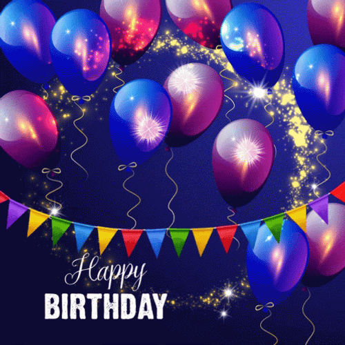 Happy Birthday Animated Fireworks GIF