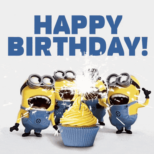 Happy Birthday Animated Minions Celebration GIF