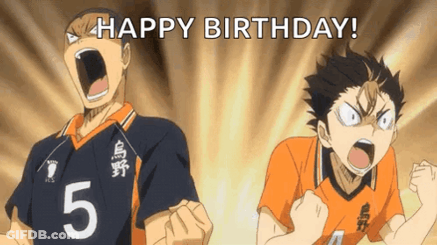 Happy Birthday Anime Haikyu Let's Go GIF