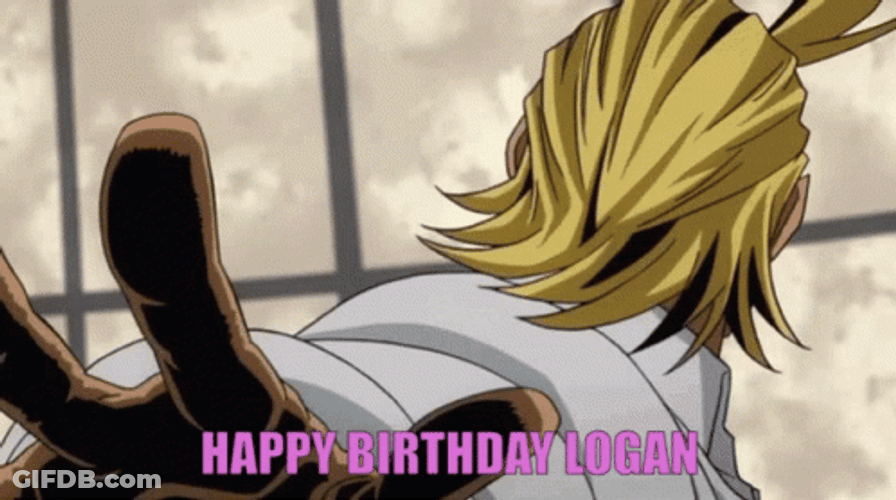 Happy Birthday Anime Logan All Might GIF