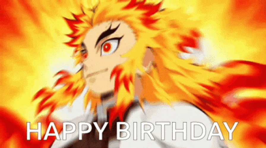 Happy Birthday Anime Rengoku Kyojuro GIF