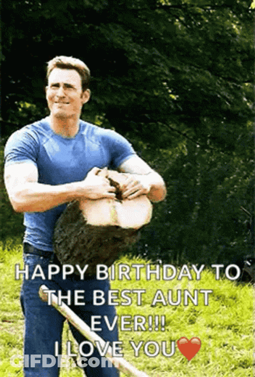 Happy Birthday Auntie Chris Evans Rip Wood GIF