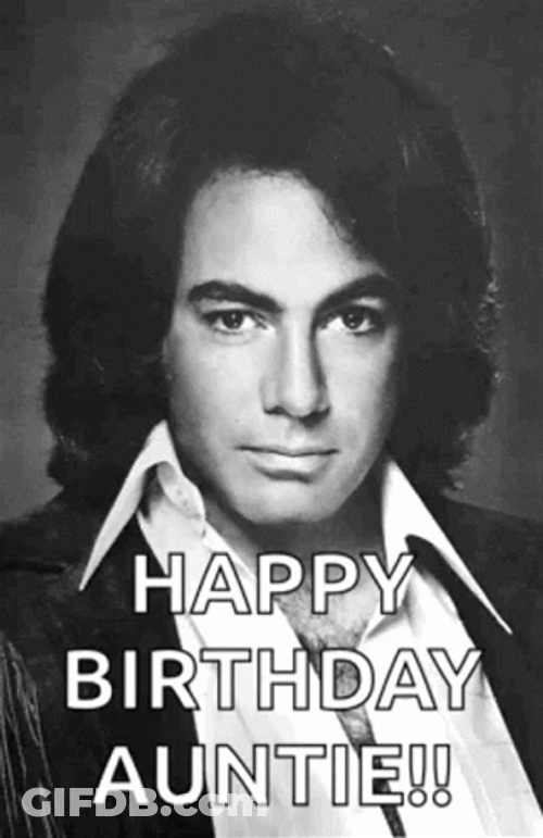 Happy Birthday Auntie Wink Vintage Actor GIF