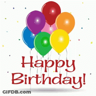 Happy Birthday Balloons GIF