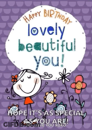 Happy Birthday Beautiful Love You Xoxo GIF