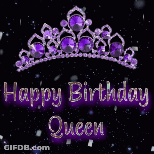Happy Birthday Beautiful Queen Sparkling Crown GIF