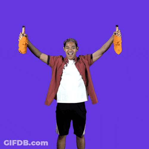 Happy Birthday Beer Overflowing GIF
