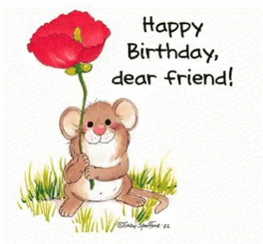 Happy Birthday Bestfriend Cute Rat GIF