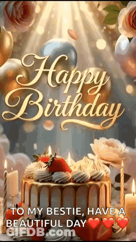 Happy Birthday Bestie Have A Beautiful Day GIF