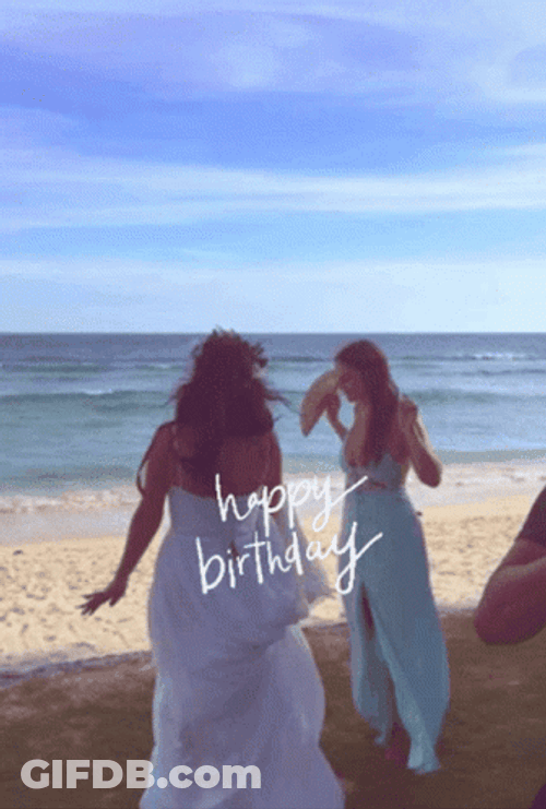 Happy Birthday Bestie Lets Go Beach GIF