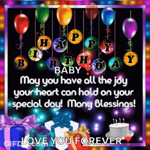 Happy Birthday Blessings Greeting From Love One GIF