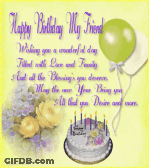 Happy Birthday Blessings Greetings GIF