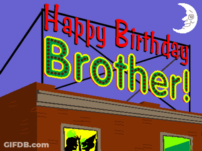 Happy Birthday Bro Led Light GIF