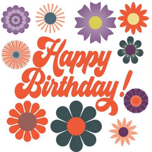 Happy Birthday Brother Floral Greetings Meme GIF