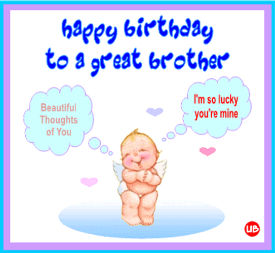 Happy Birthday Brother Funny Great Thoughts GIF