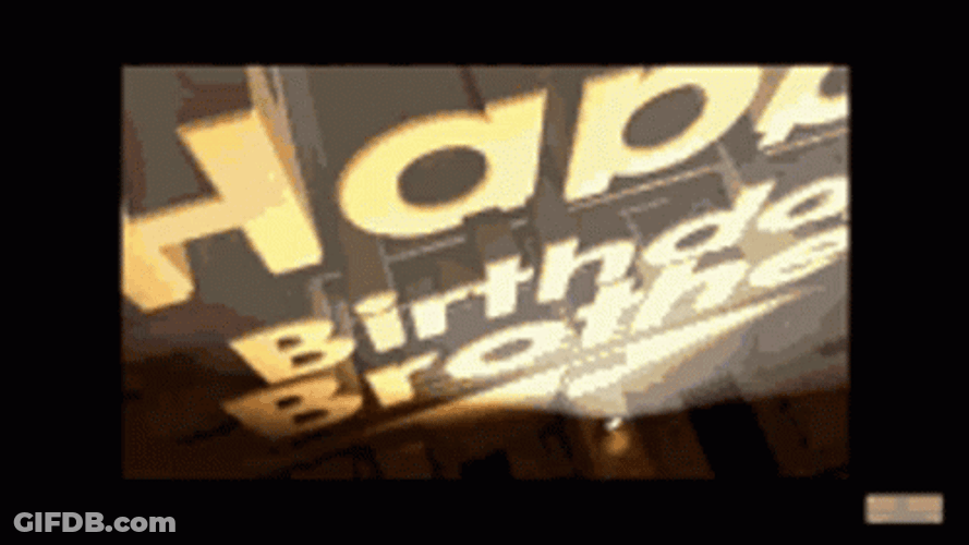 Happy Birthday Brother Funny Greeting Plaque GIF