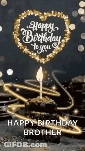 Happy Birthday Brother Greeting Card GIF