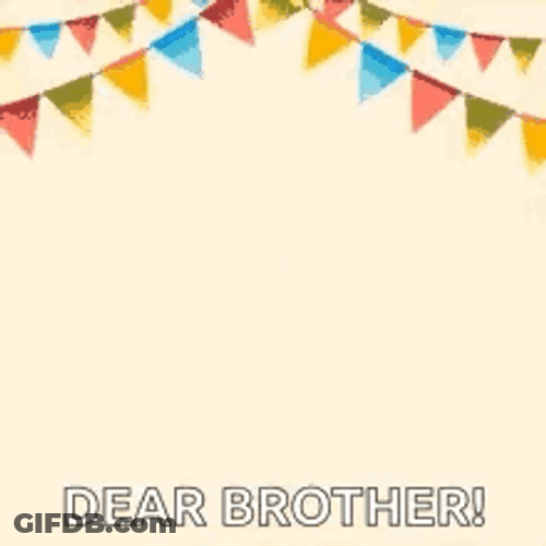 Happy Birthday Brother In Law Balloons With Gift GIF