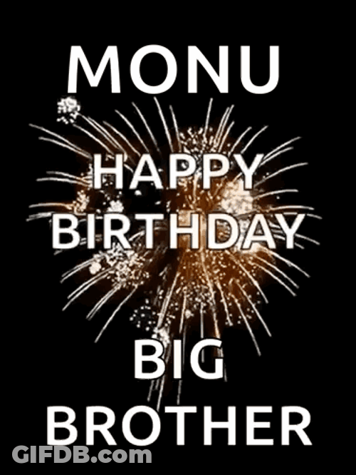 Happy Birthday Brother In Law Fireworks GIF