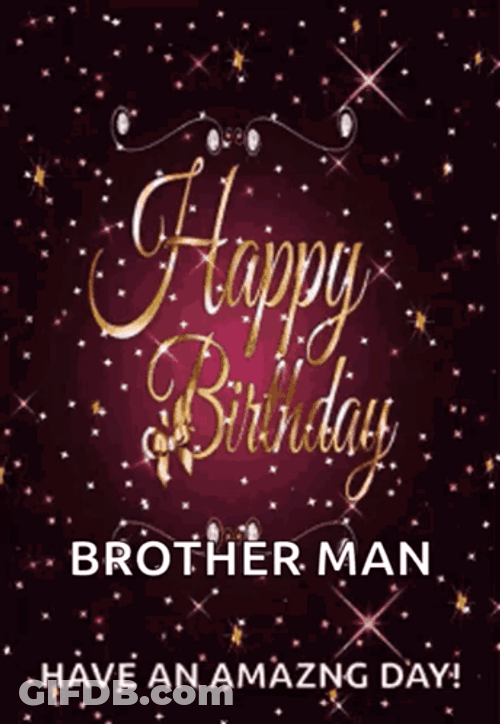 Happy Birthday Brother In Law Text With Sparkles GIF