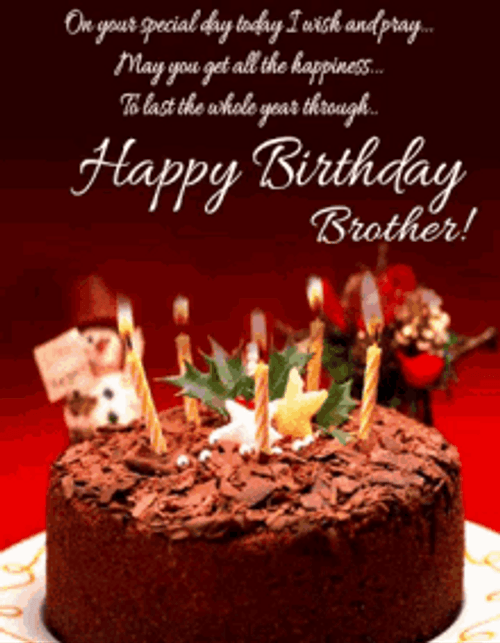 Happy Birthday Brother Wishes GIF