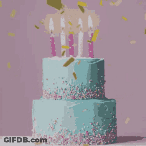 Happy Birthday Cake Aesthetic GIF