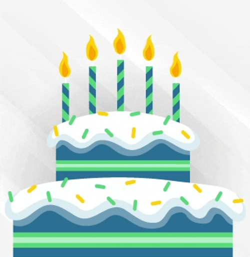 Happy Birthday Cake Cute Art GIF