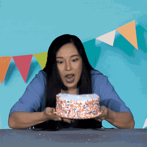 Happy Birthday Cake Eating GIF