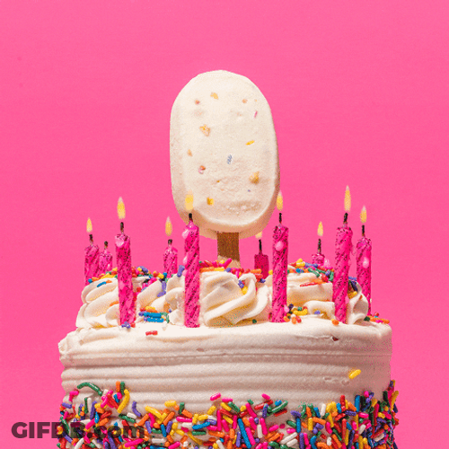 Happy Birthday Cake Ice Cream Stick GIF