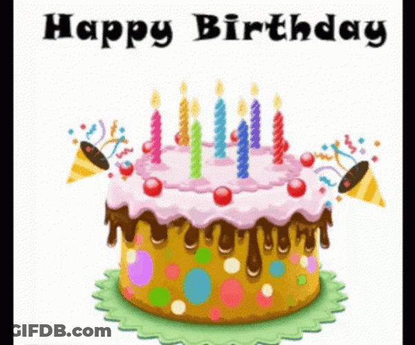 Happy Birthday Cake Party Celebration GIF