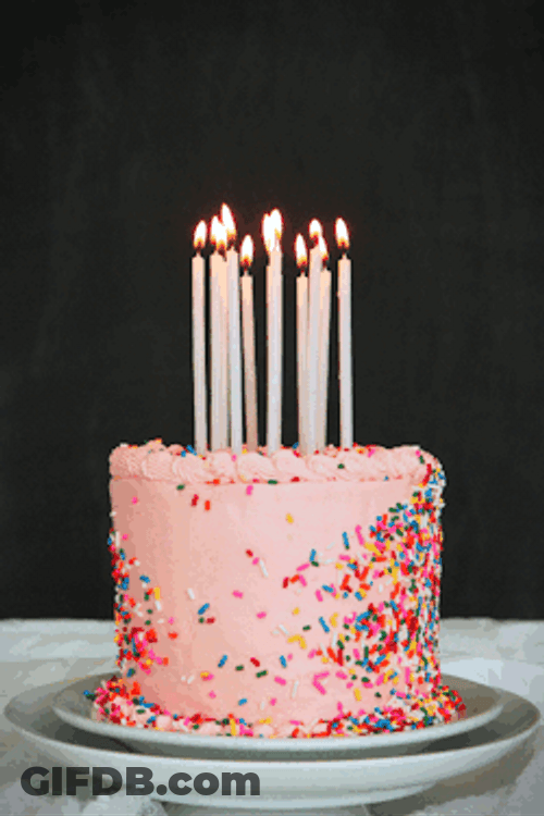 Happy Birthday Cake Pink GIF