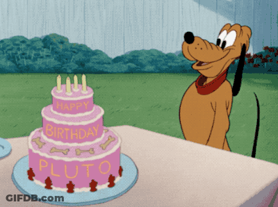 Happy Birthday Cake With Pluto GIF