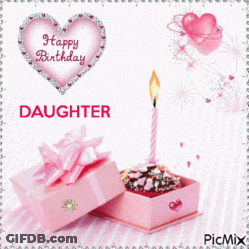Happy Birthday Card For Daughter GIF