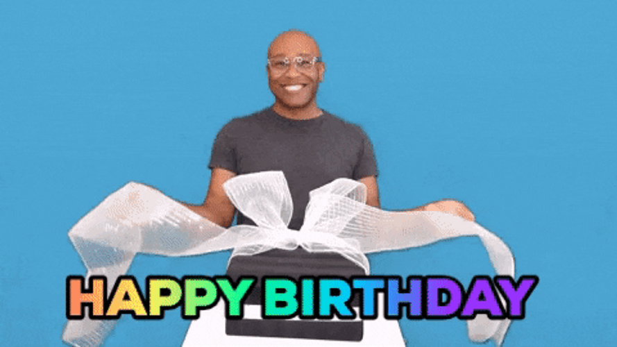 Happy Birthday Card Present Reaction GIF