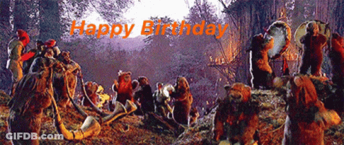 Happy Birthday Card With Animals GIF