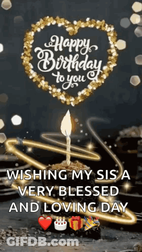 Happy Birthday Card With Candle GIF