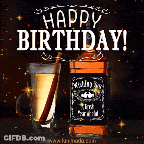 Happy Birthday Card With Jack Daniels GIF