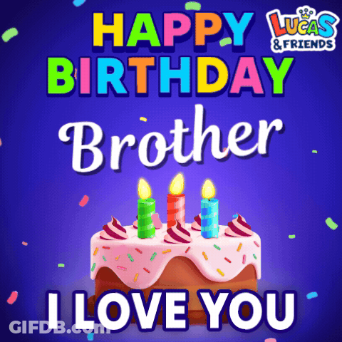 Happy Birthday Card With Pink And Gold Cake GIF