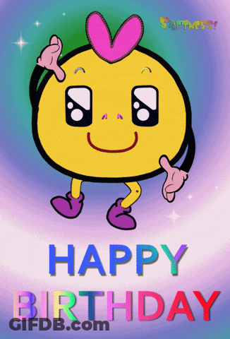 Happy Birthday Card With Smiley Face GIF