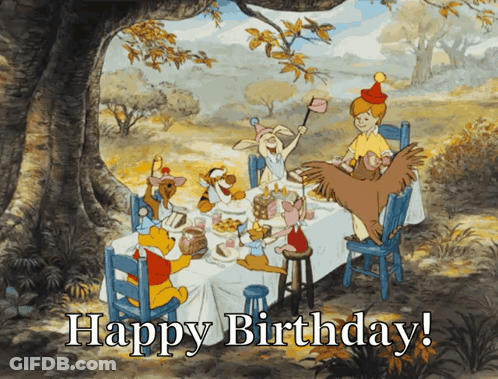 Happy Birthday Card With Winnie The Pooh GIF
