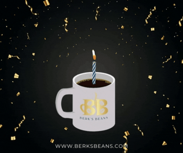 Happy Birthday Champagne Celebrate Coffee Time GIF