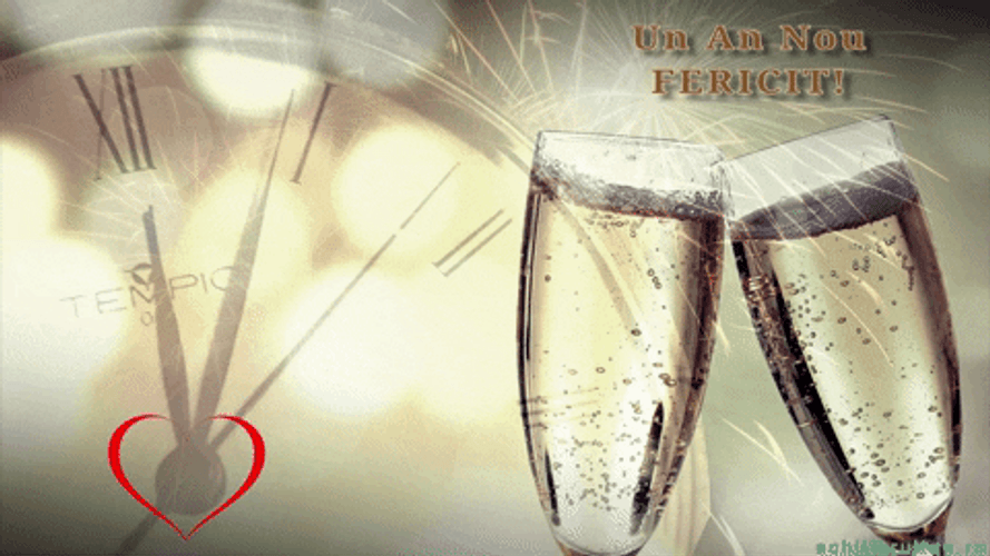 Happy Birthday Champagne New Year Celebration GIF