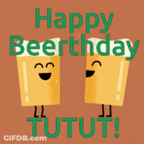 Happy Birthday Cheers Animated Beers Laughing GIF