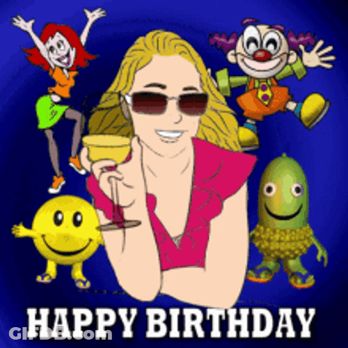 Happy Birthday Cheers Animated Stickers Dance GIF