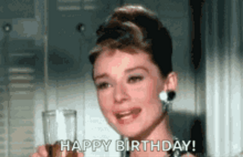 Happy Birthday Cheers Audrey Hepburn GIF